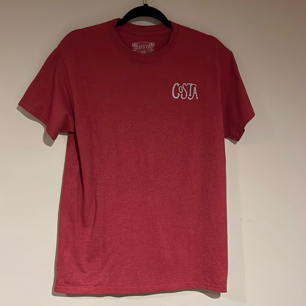Red mens Costa t shirt, medium, red